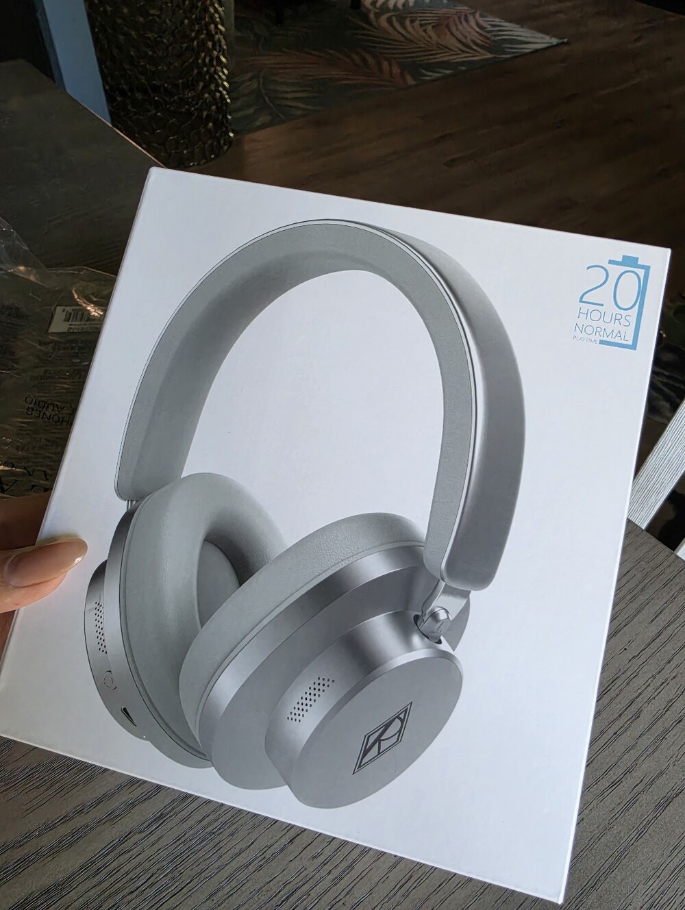 Silver Wireless Over-Ear Headphones - 20 Hour Battery